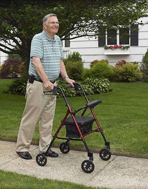 Drive Medical Adjustable Height Rollators with 6" Casters - primehubstore.shop Rollators