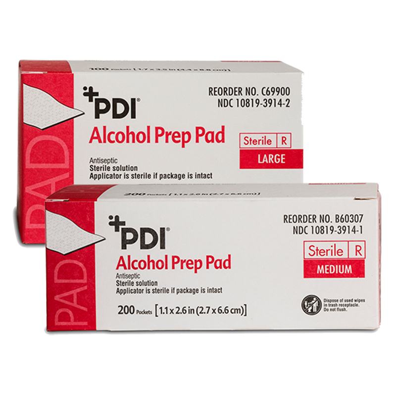 PDI Medium 70% Isopropyl Alcohol Prep Pads - Individually Wrapped box of 200 - primehubstore.shop Alcohol Wipes