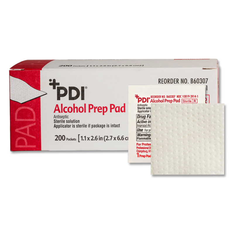 PDI Medium 70% Isopropyl Alcohol Prep Pads - Individually Wrapped box of 200 - primehubstore.shop Alcohol Wipes