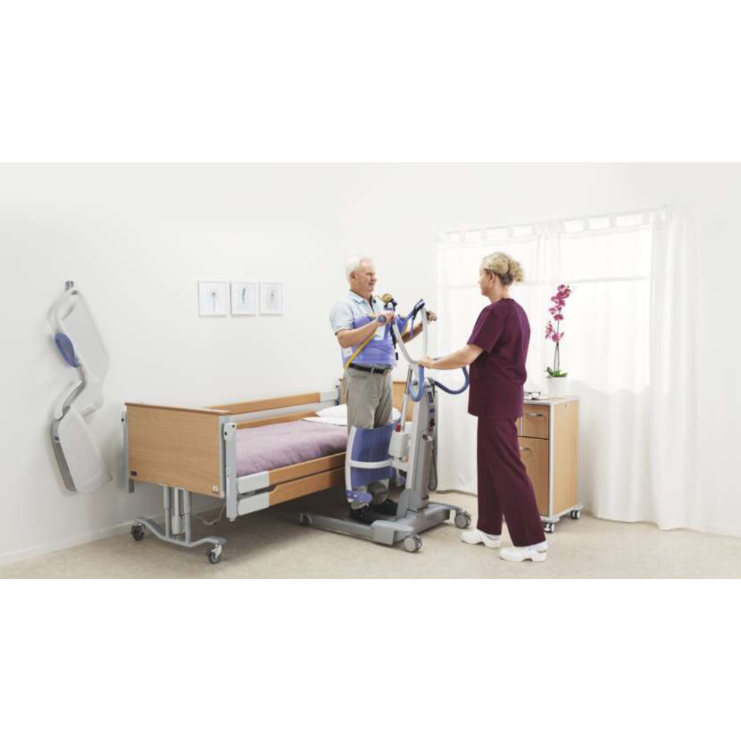 Arjo Sara Flex Electric Sit-To-Stand Patient Lift HEB1000 with Handles and Deluxe Comfort Sling - primehubstore.shop Patient Lifts