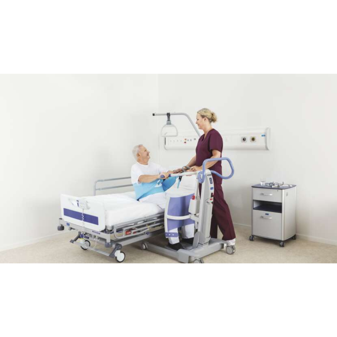 Arjo Sara Flex Electric Sit-To-Stand Patient Lift HEB1000 with Handles and Deluxe Comfort Sling - primehubstore.shop Patient Lifts