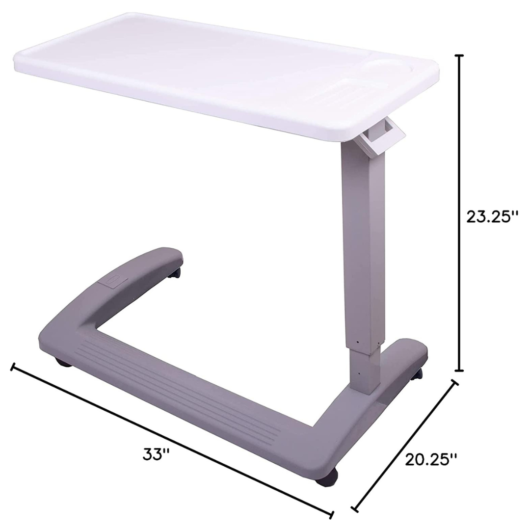 Carex Overbed Table - Rolling Bed Table and Desk with Adjustable Height - primehubstore.shop Overbed Tables