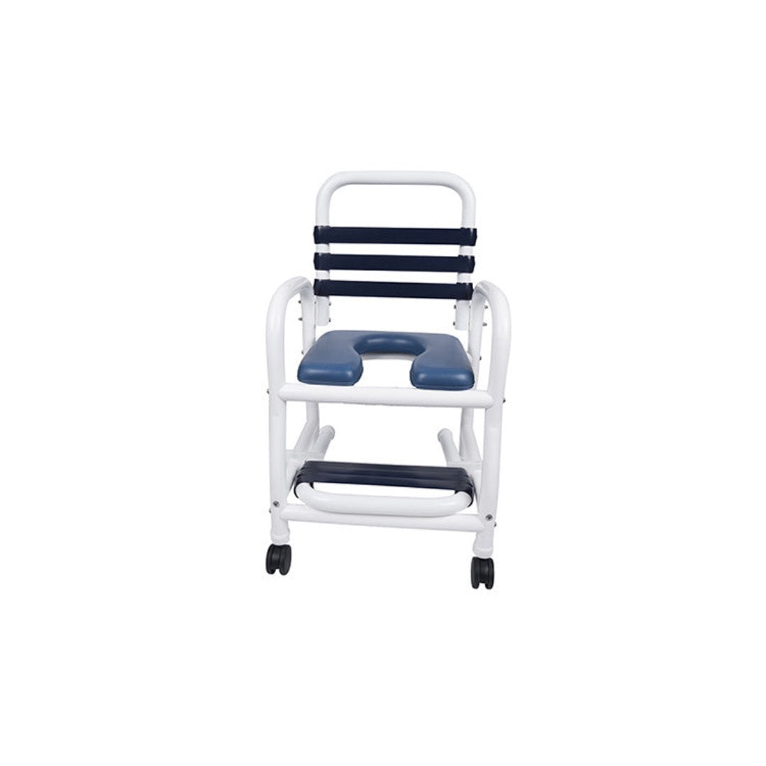 Mor-Medical Deluxe PVC Shower Commode Chair with Footrest - No Bucket - primehubstore.shop PVC Shower Chairs