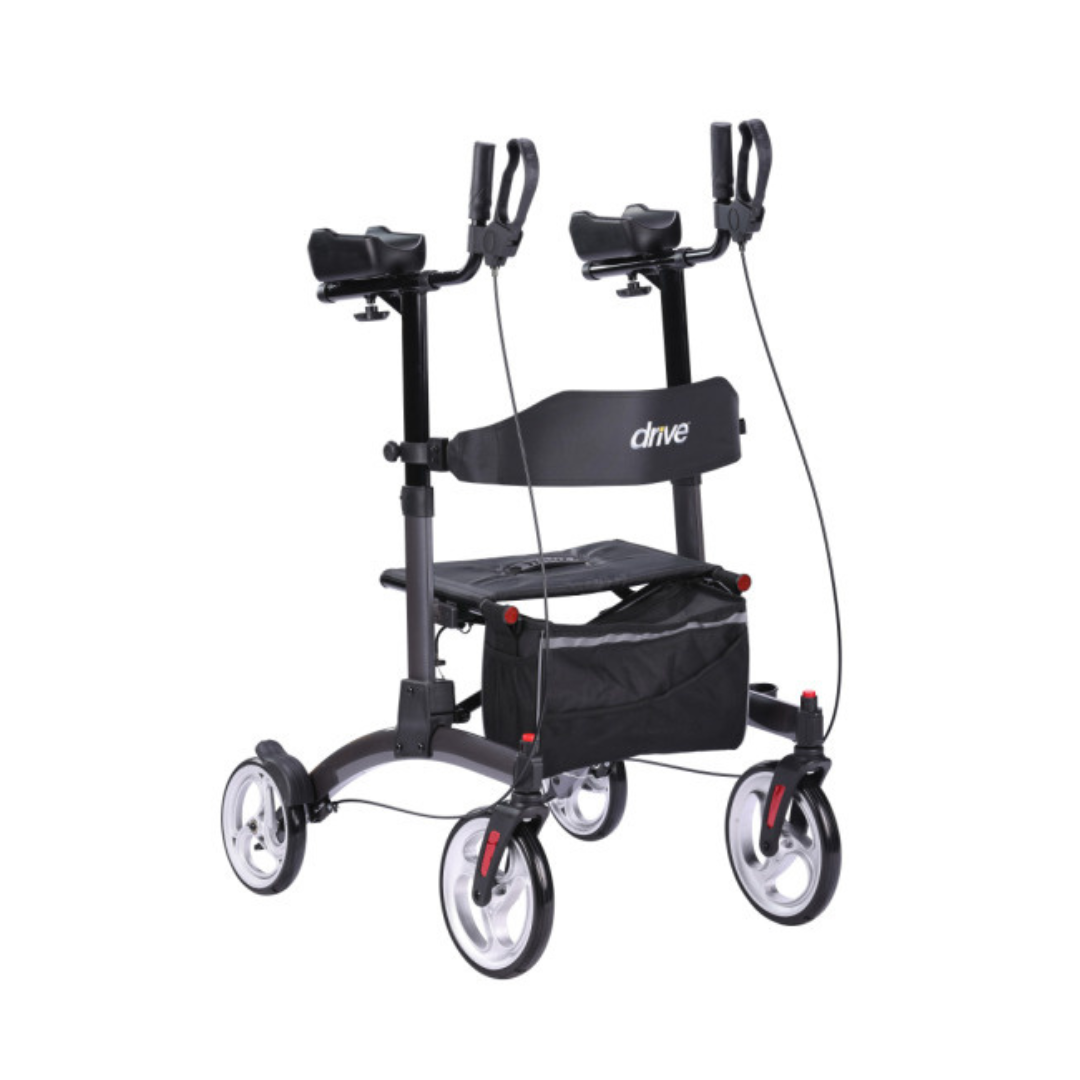 Drive Medical Elevate Upright Rolling Walker Rollator - Lightweight & Folding - primehubstore.shop Upright Walkers