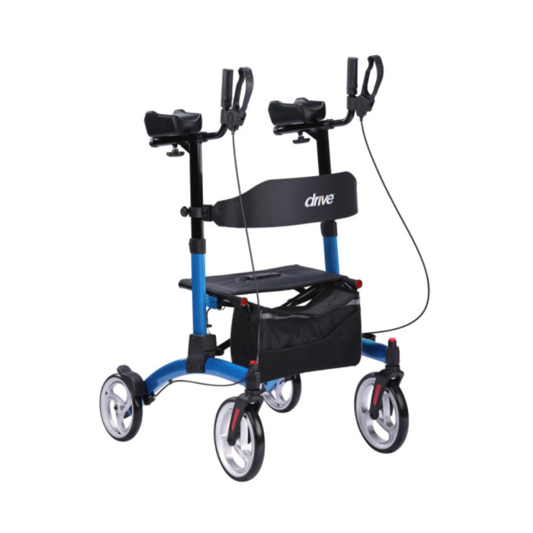 Drive Medical Elevate Upright Rolling Walker Rollator - Lightweight & Folding - primehubstore.shop Upright Walkers