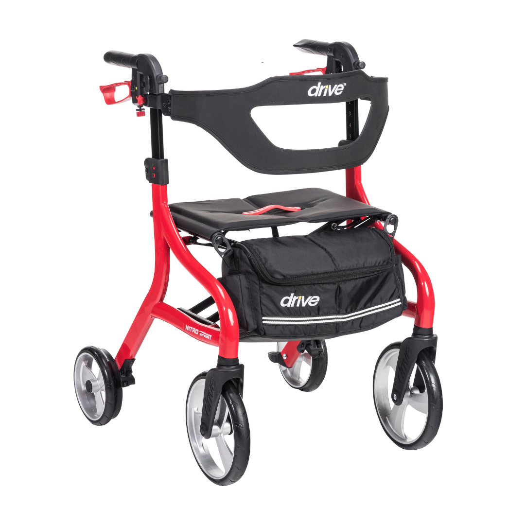 Drive Medical Nitro Sprint Rollator Euro Style Rolling Walker - primehubstore.shop Rollators