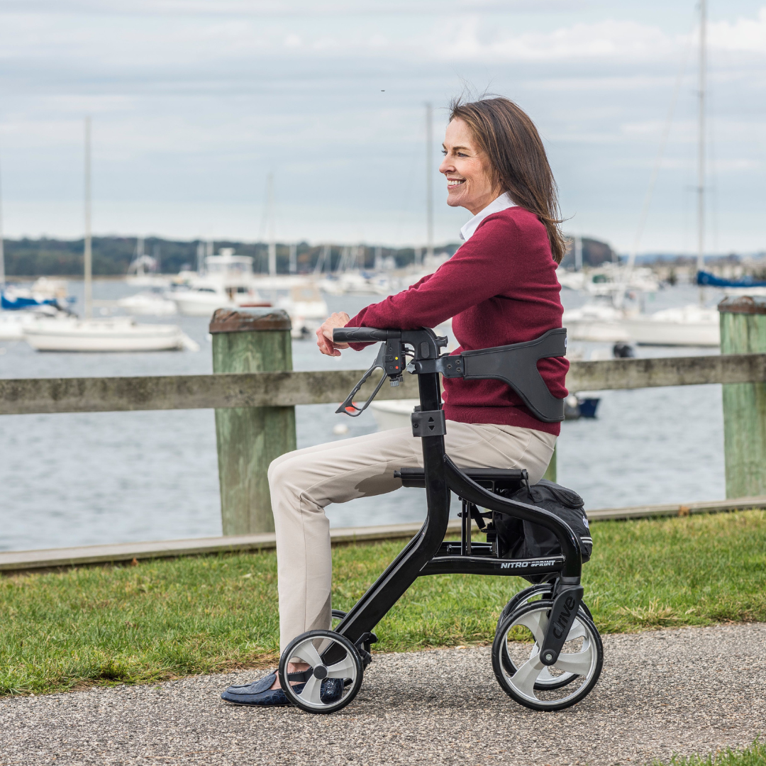 Drive Medical Nitro Sprint Rollator Euro Style Rolling Walker - primehubstore.shop Rollators