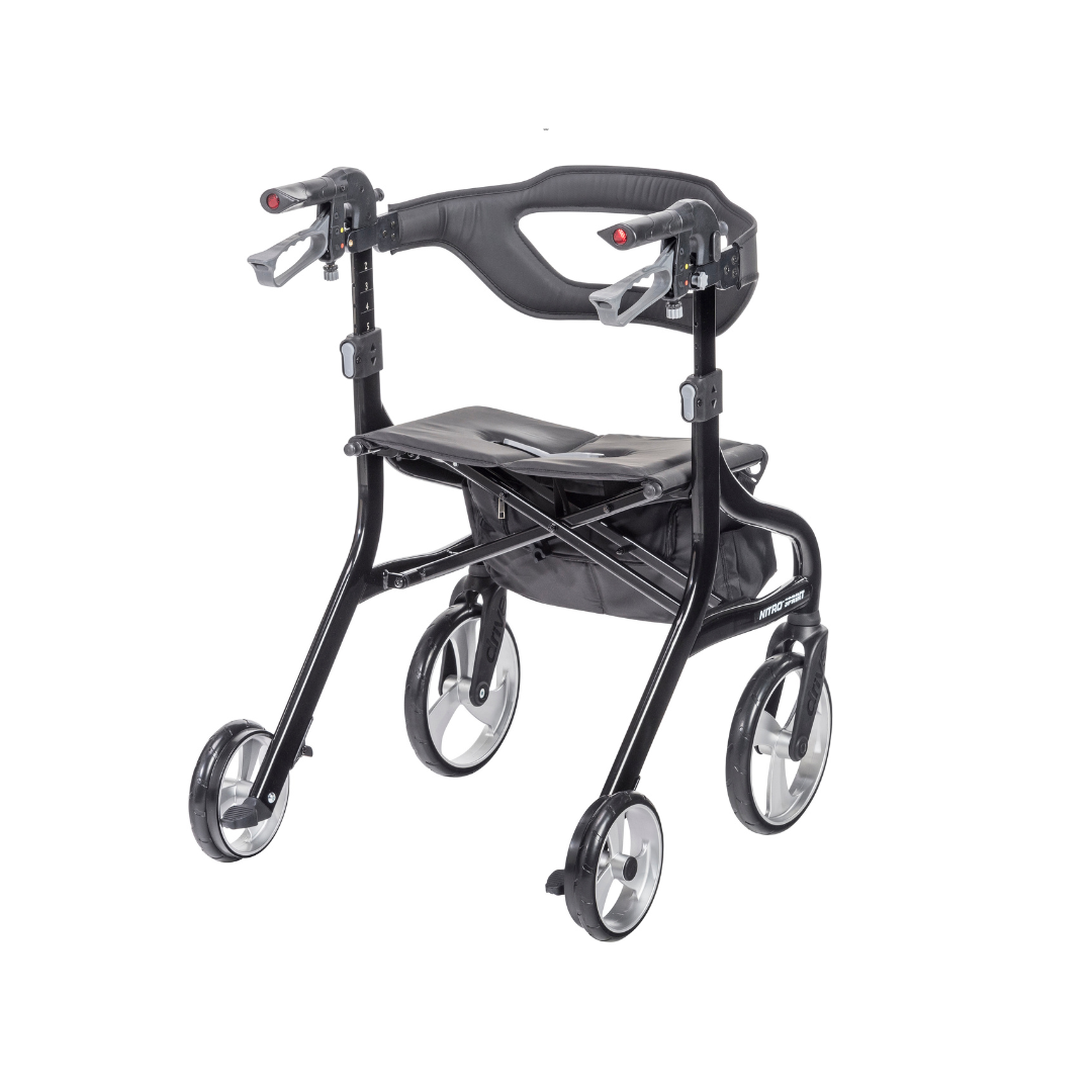 Drive Medical Nitro Sprint Rollator Euro Style Rolling Walker - primehubstore.shop Rollators