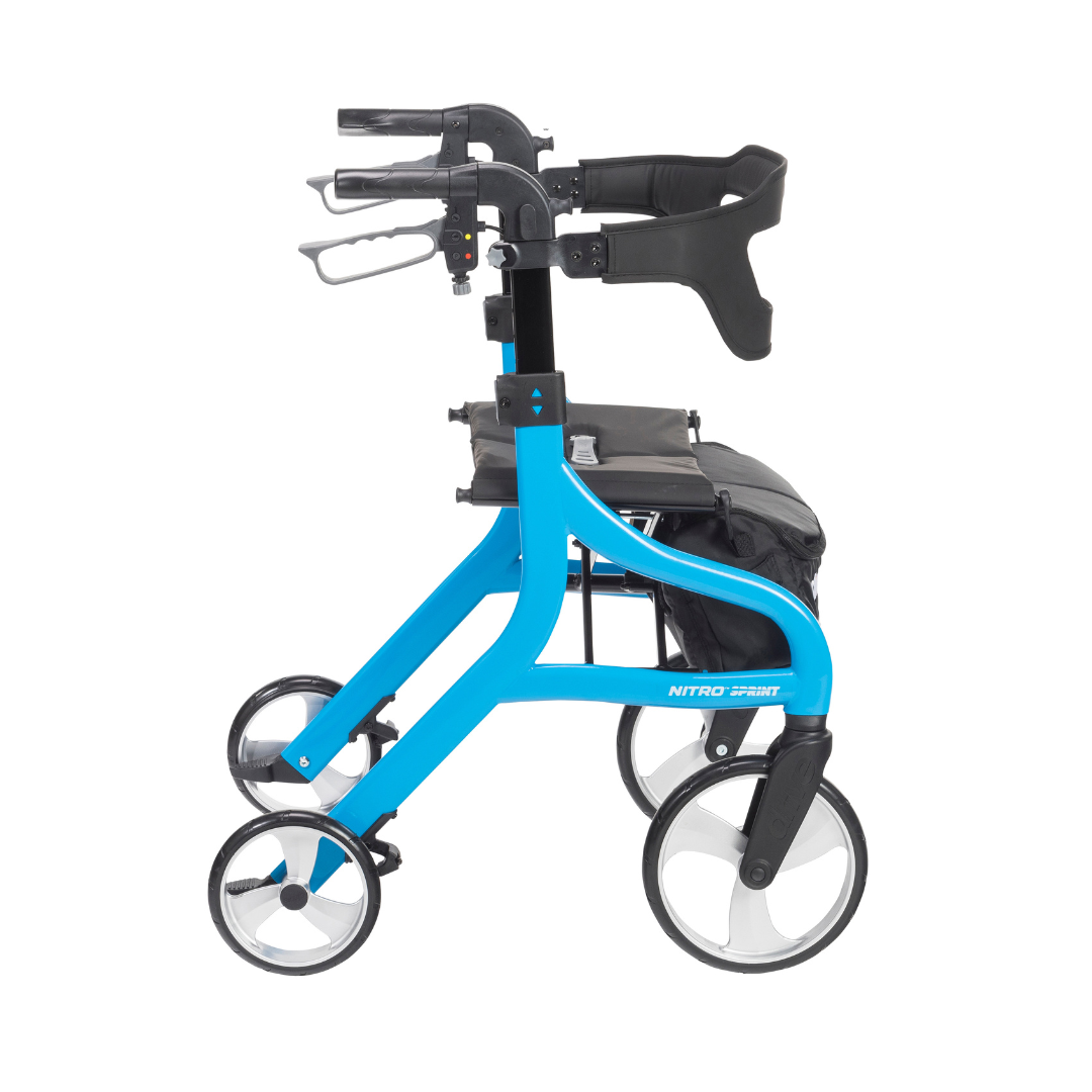 Drive Medical Nitro Sprint Rollator Euro Style Rolling Walker - primehubstore.shop Rollators