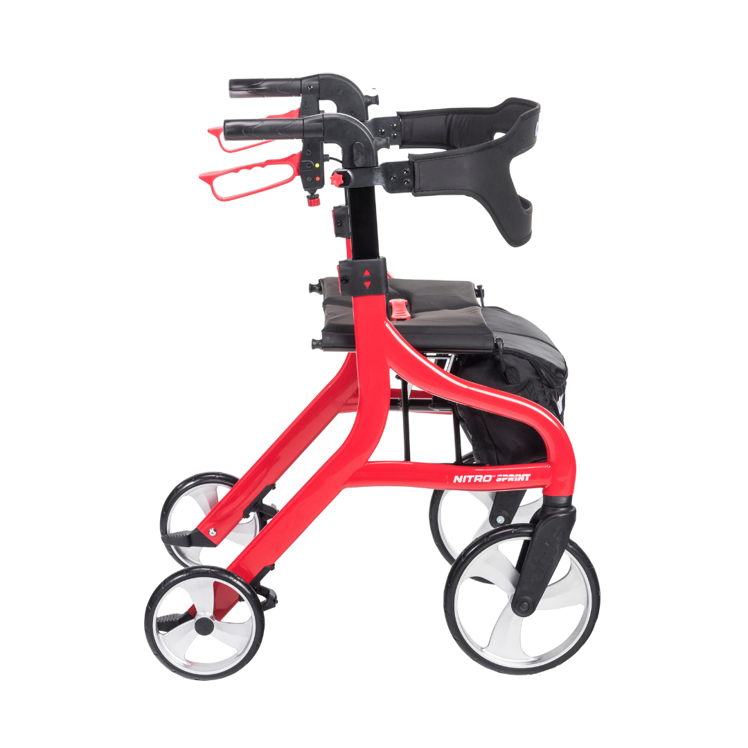 Drive Medical Nitro Sprint Rollator Euro Style Rolling Walker - primehubstore.shop Rollators