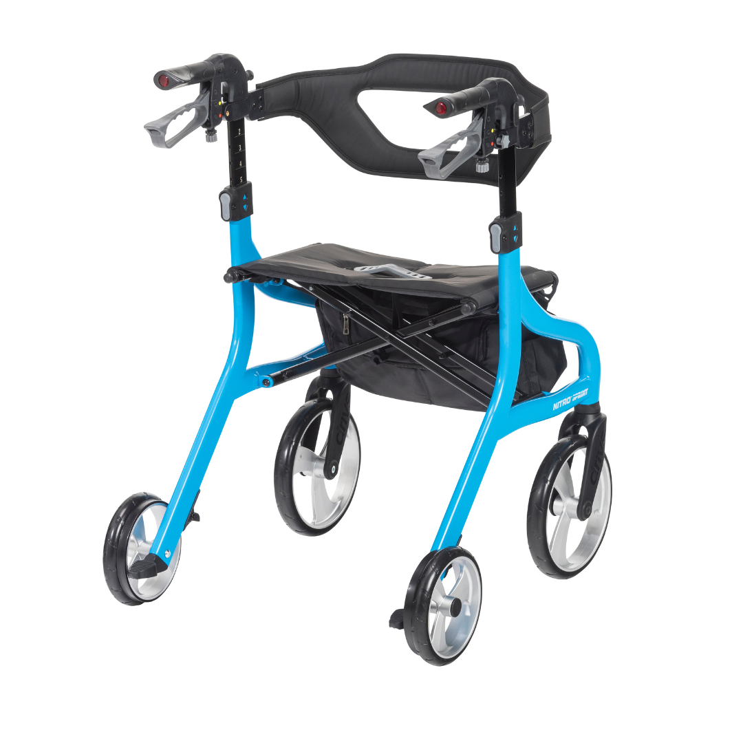 Drive Medical Nitro Sprint Rollator Euro Style Rolling Walker - primehubstore.shop Rollators