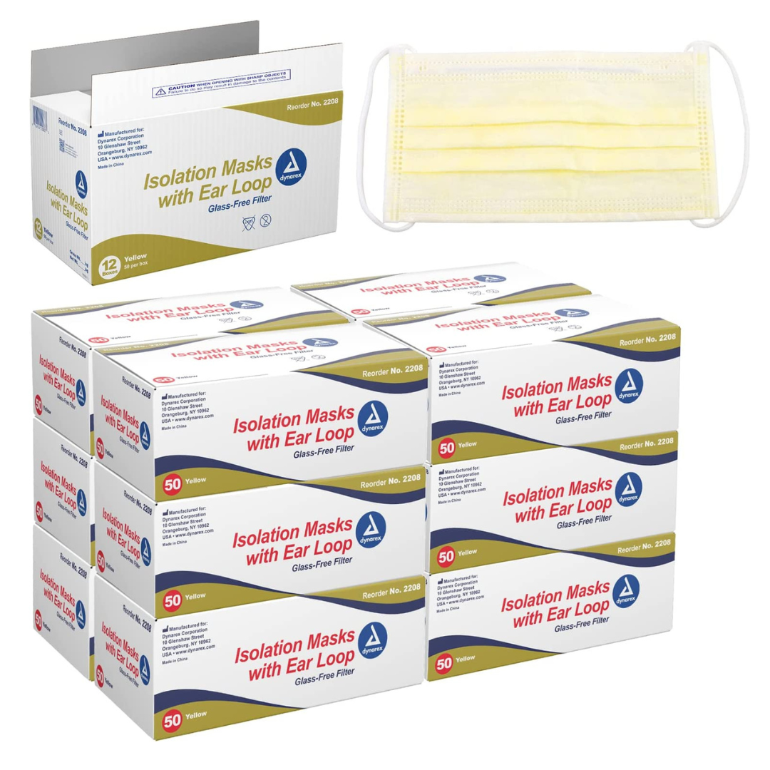 Dynarex Procedure and Isolation Face Masks - Flexible Latex Free - primehubstore.shop Surgical Style Masks