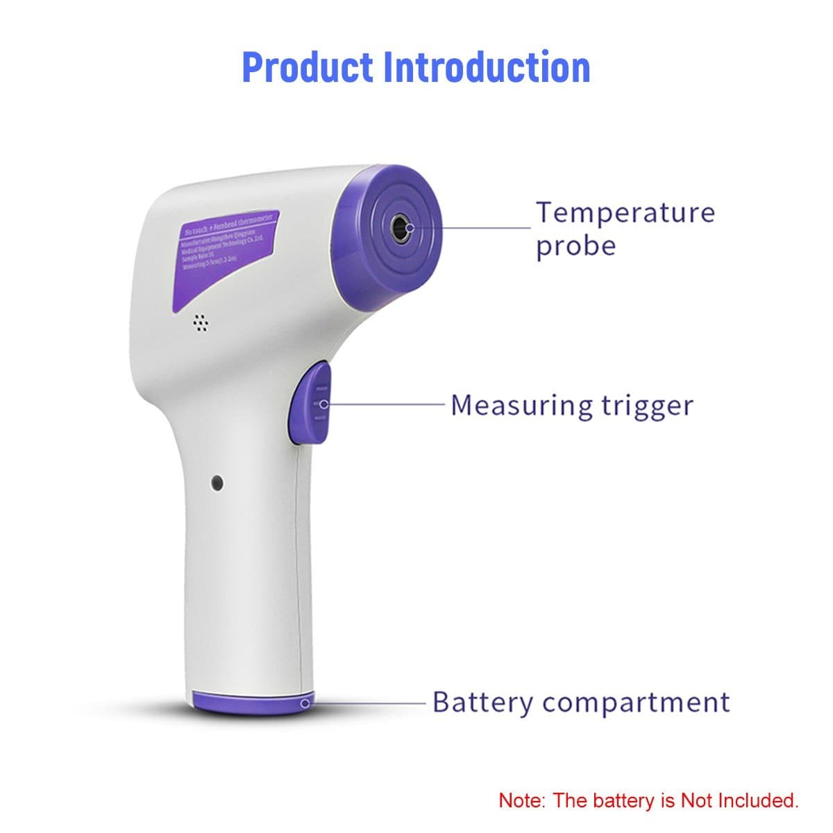 No Touch Infrared Digital Forehead/Surface Thermometer  - 1 Second Response Time - primehubstore.shop Infrared Thermometers