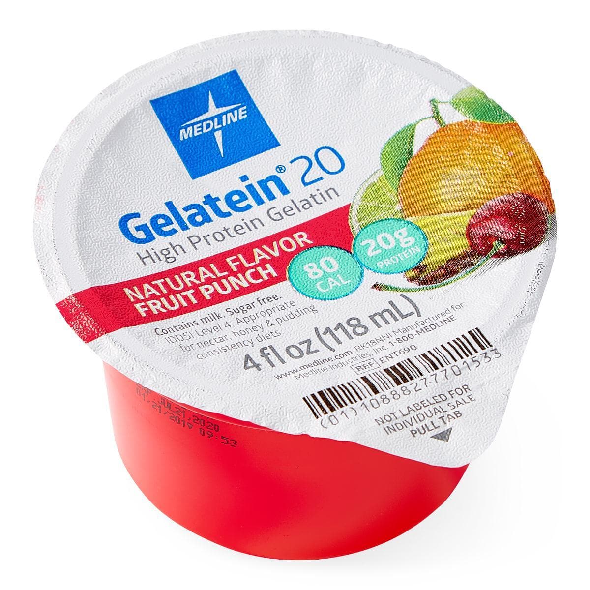 Medline Active Gelatein 20 Nutrition Supplement 4-oz Cups - Case of 36 - primehubstore.shop Protein Supplements