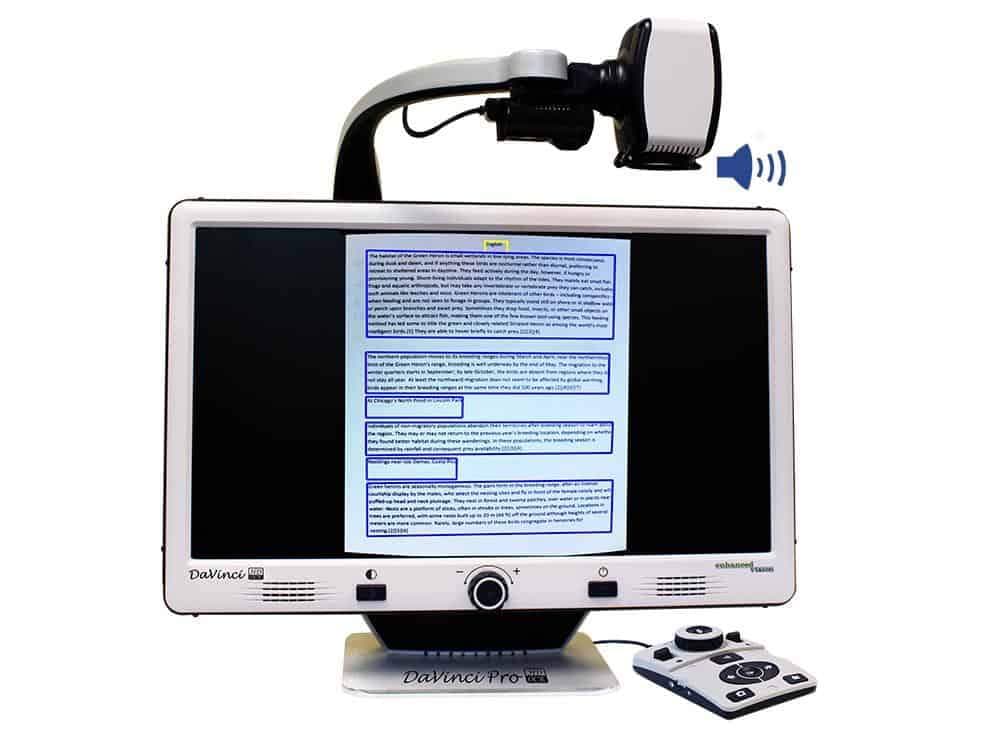 Enhanced Vision DaVinci Pro All-in-One HD Video Magnifier - Full Page Text-to-Speech - primehubstore.shop Vision Enhancers