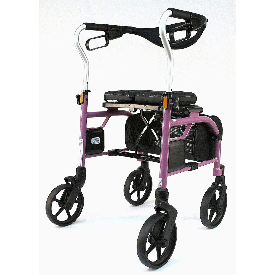 Evolution Trillium Lightweight Folding Rolling Walker Rollator with Large 8" Wheels - primehubstore.shop Rollators