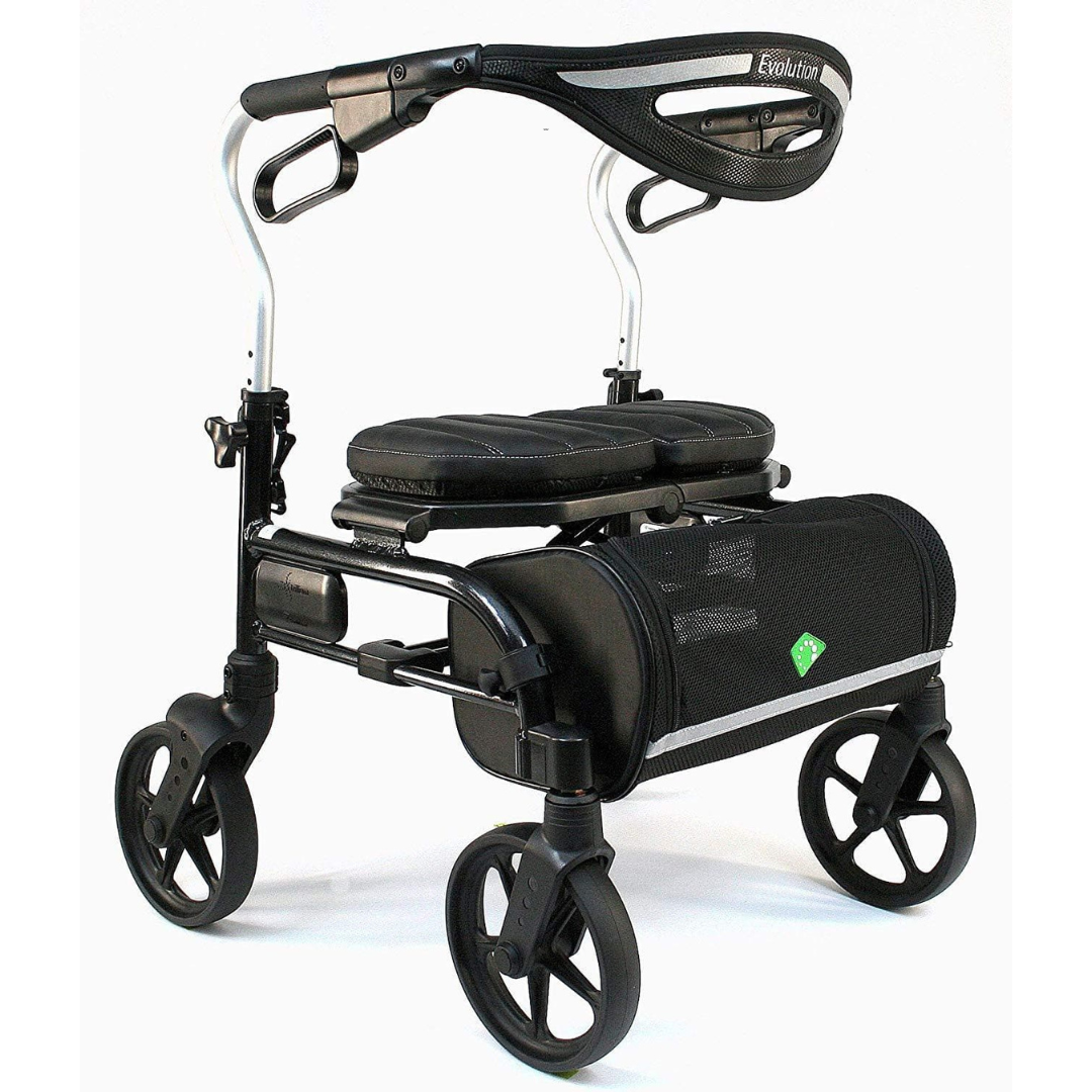 Evolution Trillium Lightweight Folding Rolling Walker Rollator with Large 8" Wheels - primehubstore.shop Rollators