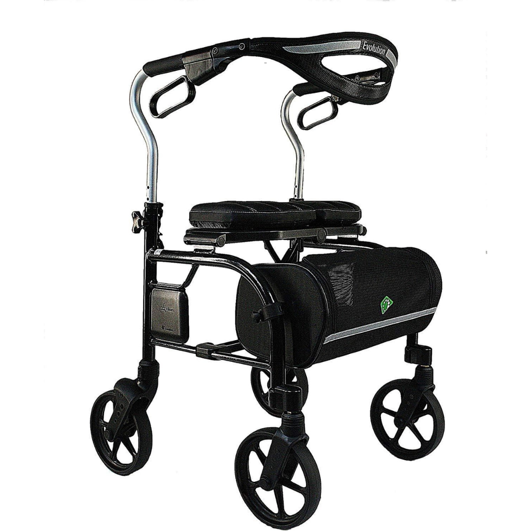 Evolution Trillium Lightweight Folding Rolling Walker Rollator with Large 8" Wheels - primehubstore.shop Rollators