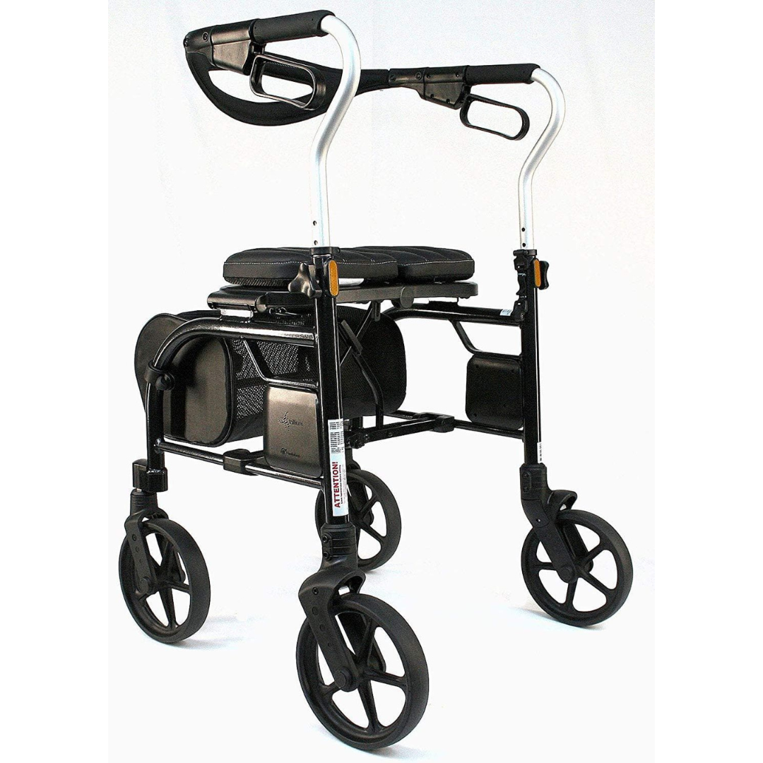 Evolution Trillium Lightweight Folding Rolling Walker Rollator with Large 8" Wheels - primehubstore.shop Rollators