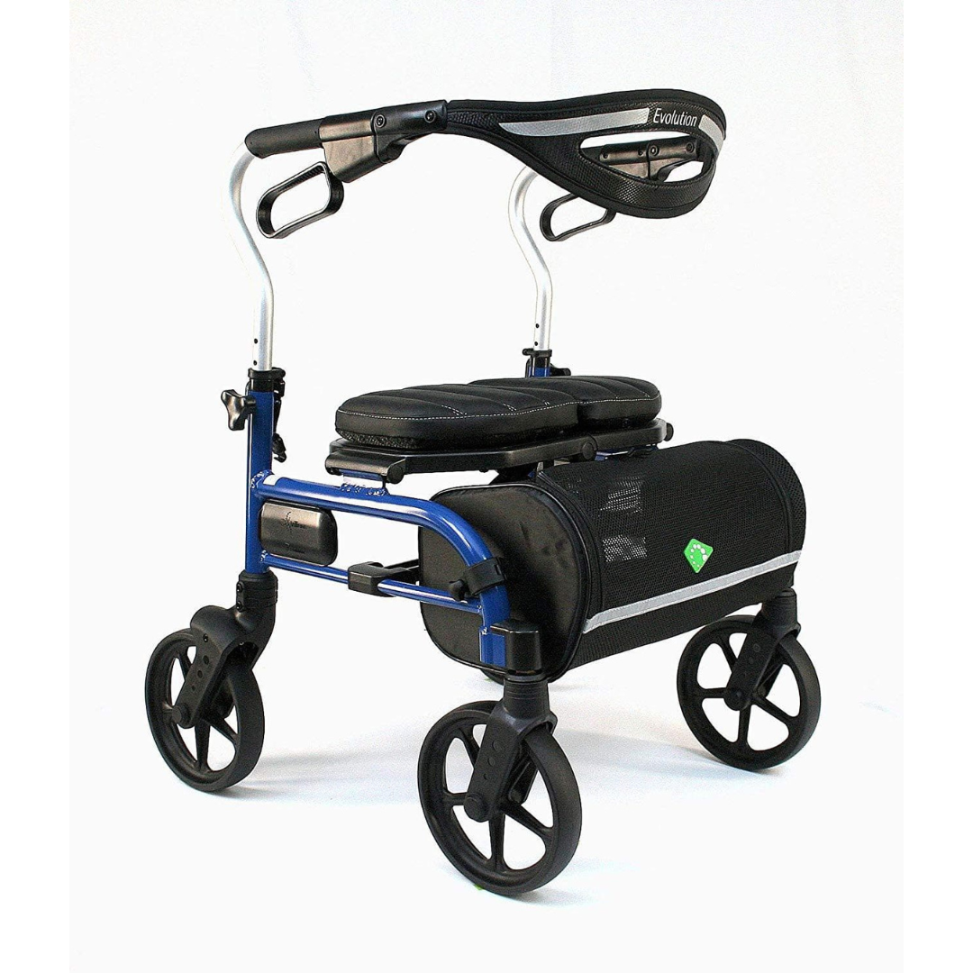 Evolution Trillium Lightweight Folding Rolling Walker Rollator with Large 8" Wheels - primehubstore.shop Rollators