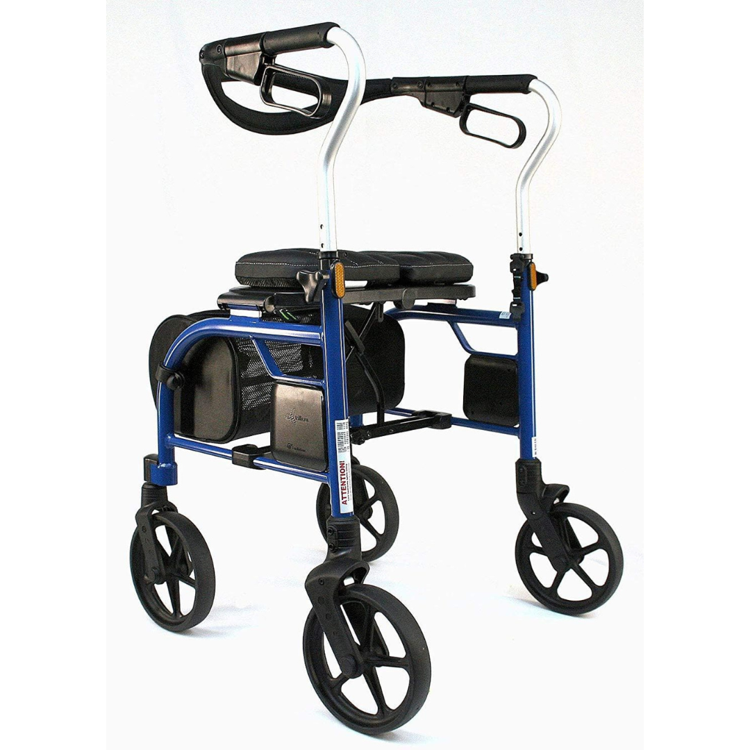 Evolution Trillium Lightweight Folding Rolling Walker Rollator with Large 8" Wheels - primehubstore.shop Rollators