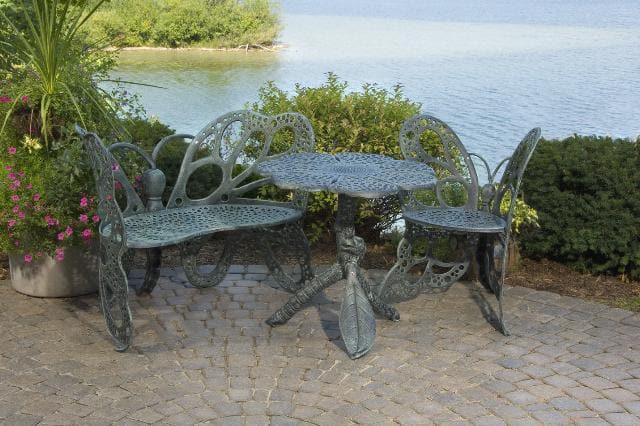 FlowerHouse Butterfly Garden Set - Includes Bench, Table & Chair - primehubstore.shop Patio Furniture