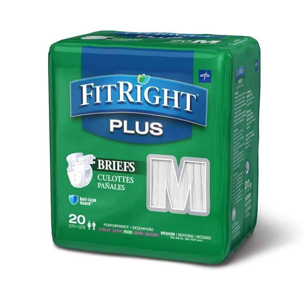 FitRight Plus Adult Diapers - Unisex Disposable Incontinence Briefs with Tabs - Moderate Absorbency - primehubstore.shop Incontinence