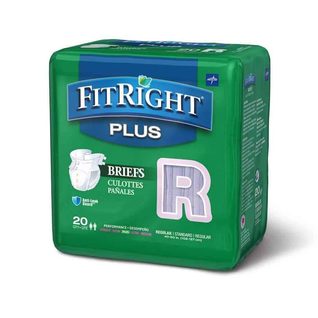 FitRight Plus Adult Diapers - Unisex Disposable Incontinence Briefs with Tabs - Moderate Absorbency - primehubstore.shop Incontinence