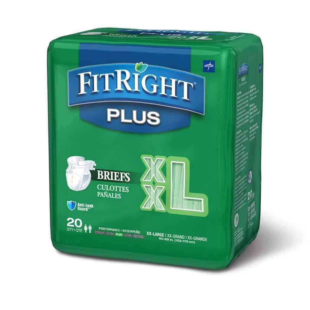 FitRight Plus Adult Diapers - Unisex Disposable Incontinence Briefs with Tabs - Moderate Absorbency - primehubstore.shop Incontinence