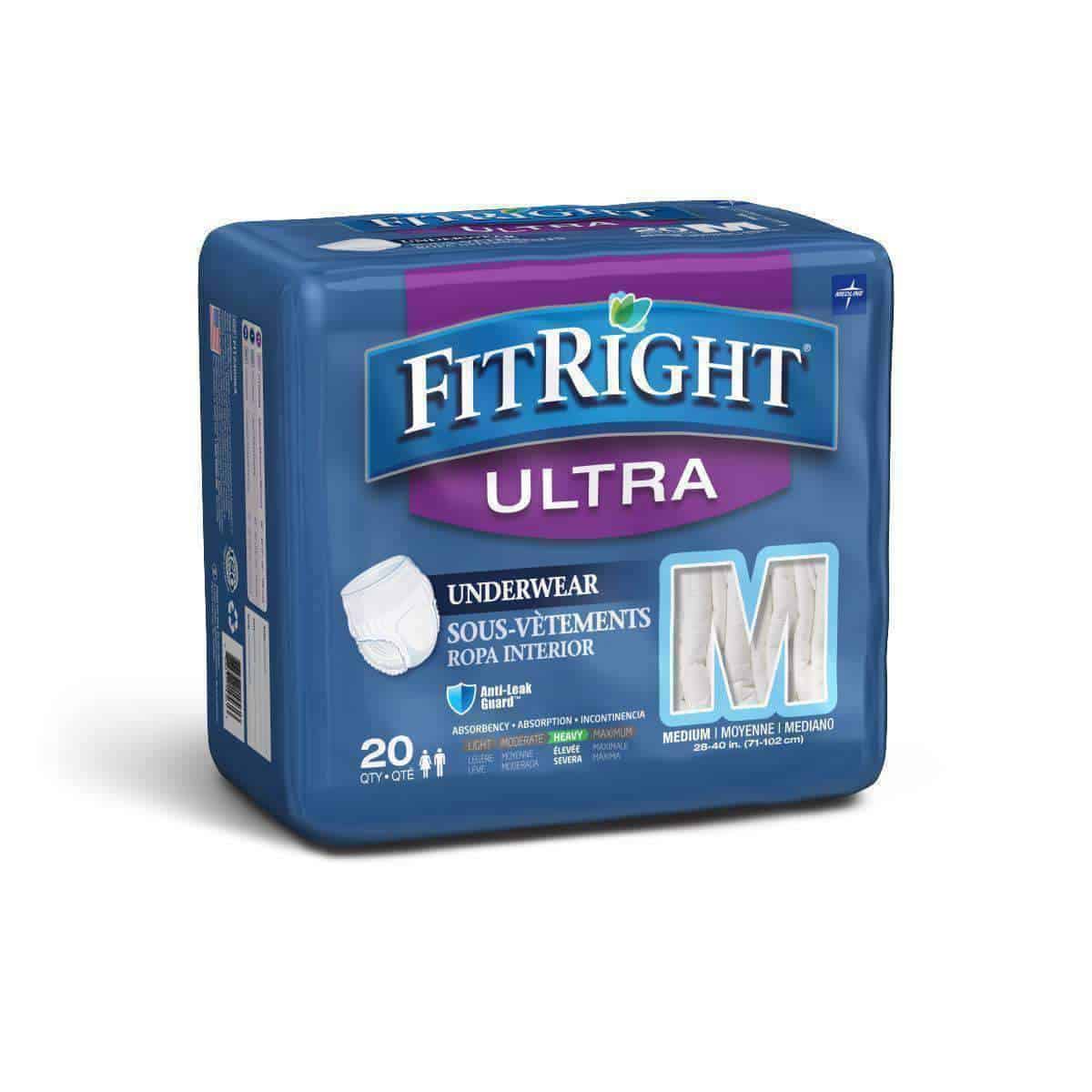 FitRight Ultra Protective Unisex Incontinence Underwear - Case of 80 - primehubstore.shop Incontinence