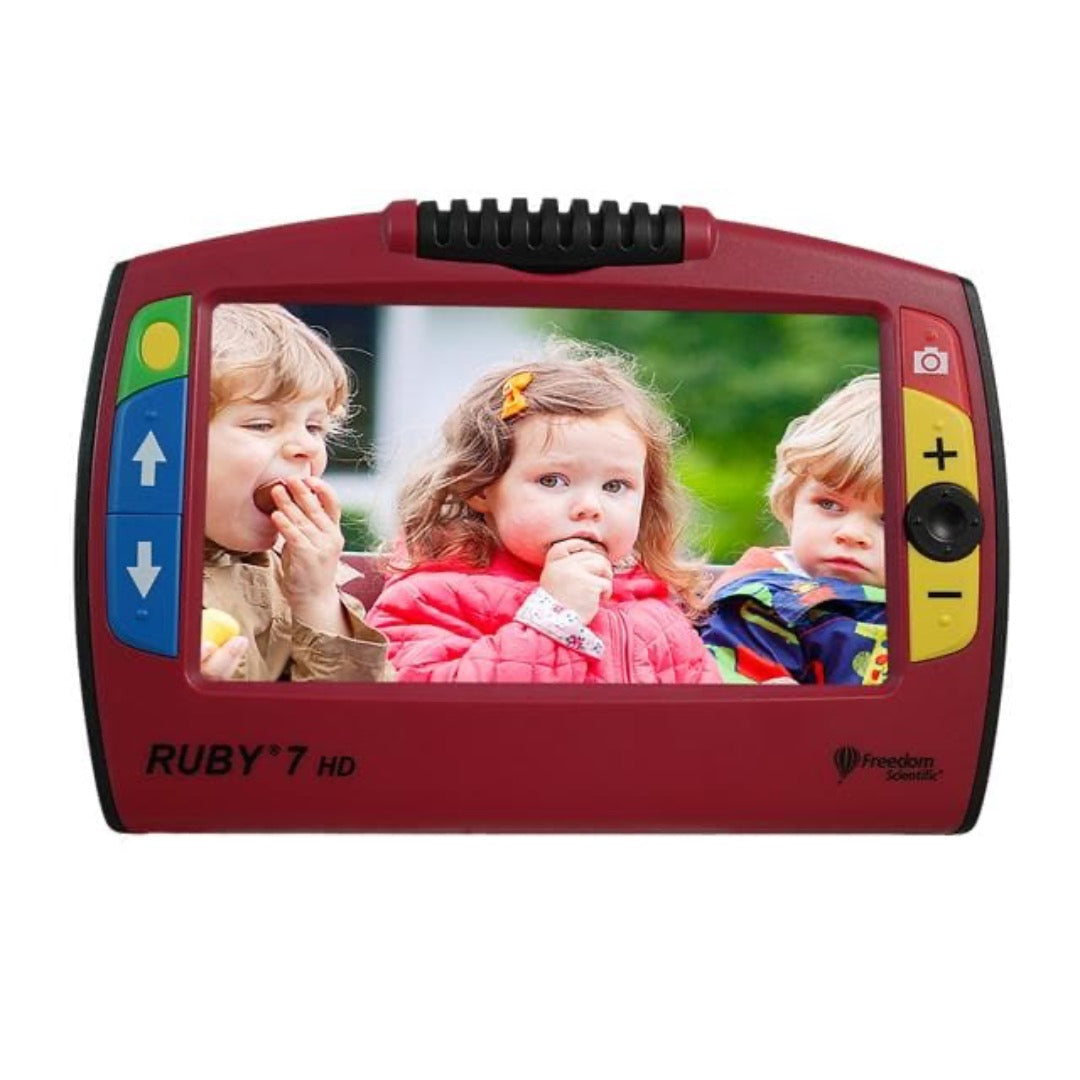 Freedom Scientific Ruby 7 HD Low Vision Video Magnifier with PivotCam - primehubstore.shop Handheld Video Magnifiers