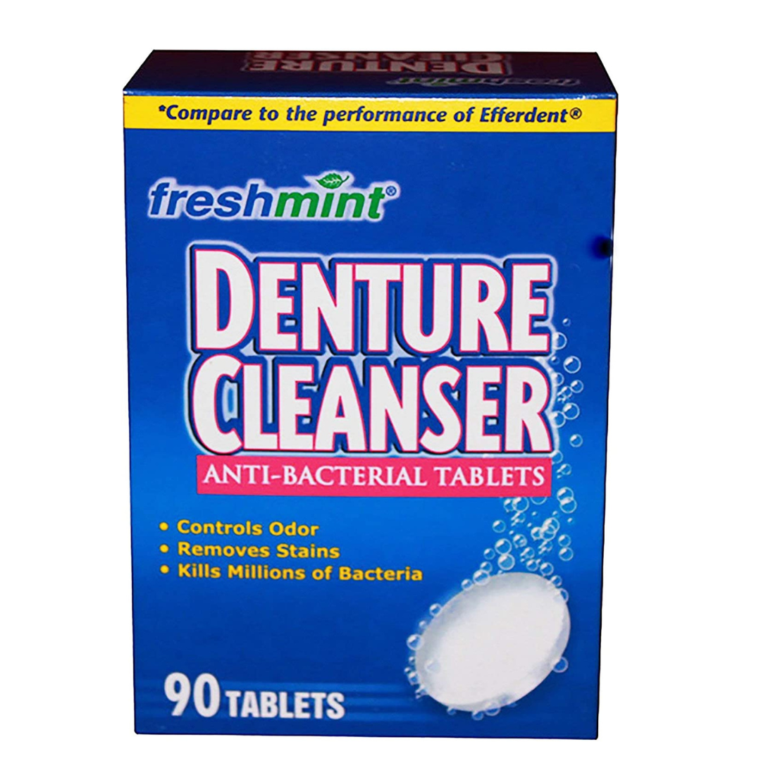 Freshmint Anti-Bacterial Denture Cleanser Tablets - 90 Tablets - primehubstore.shop Denture Cleaning