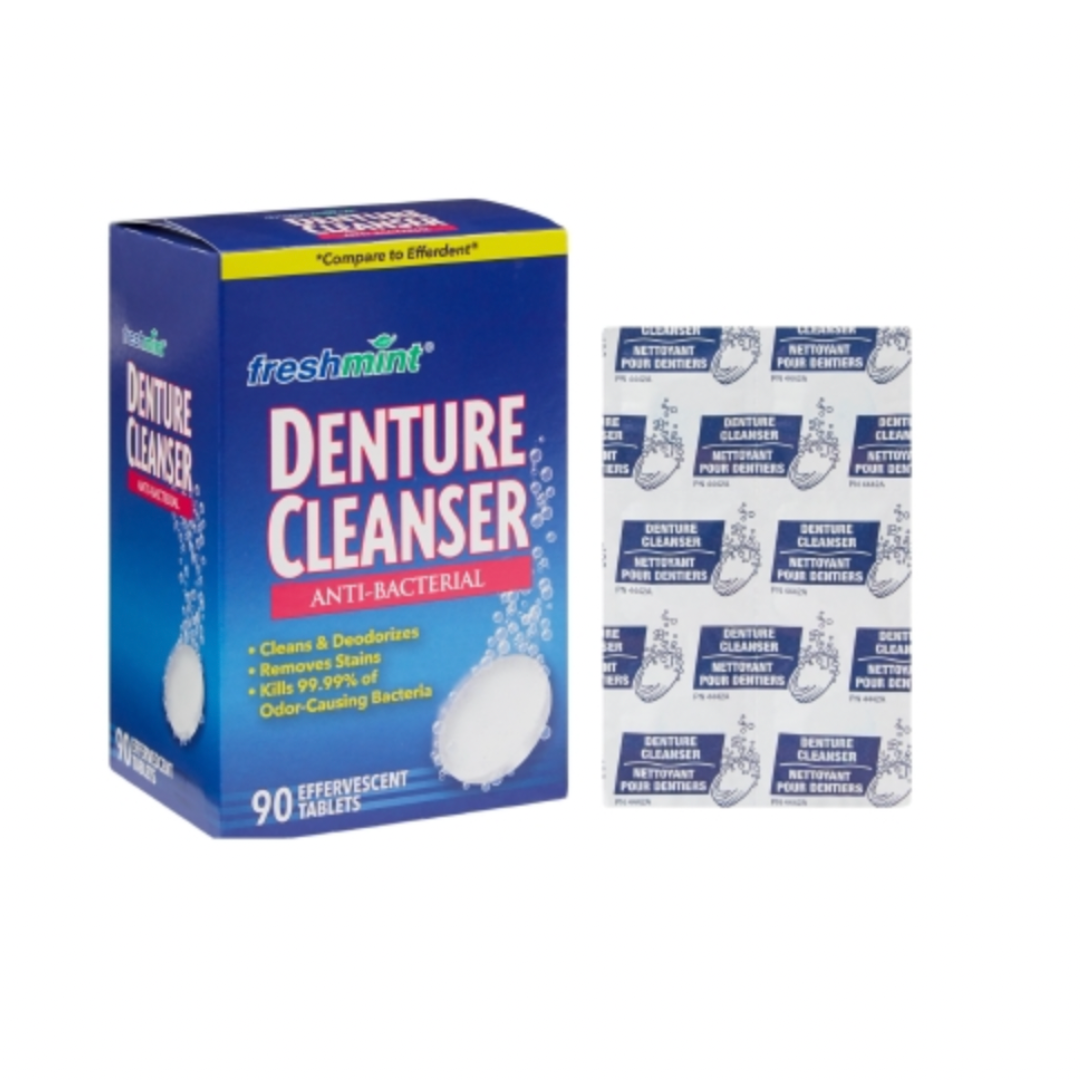 Freshmint Anti-Bacterial Denture Cleanser Tablets - 90 Tablets - primehubstore.shop Denture Cleaning
