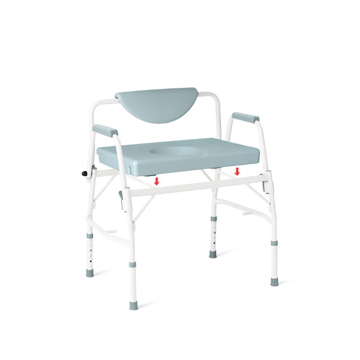 Medline Heavy Duty Bariatric Drop-Arm Commode - 1,000 Lb Weight Cap - primehubstore.shop Commodes