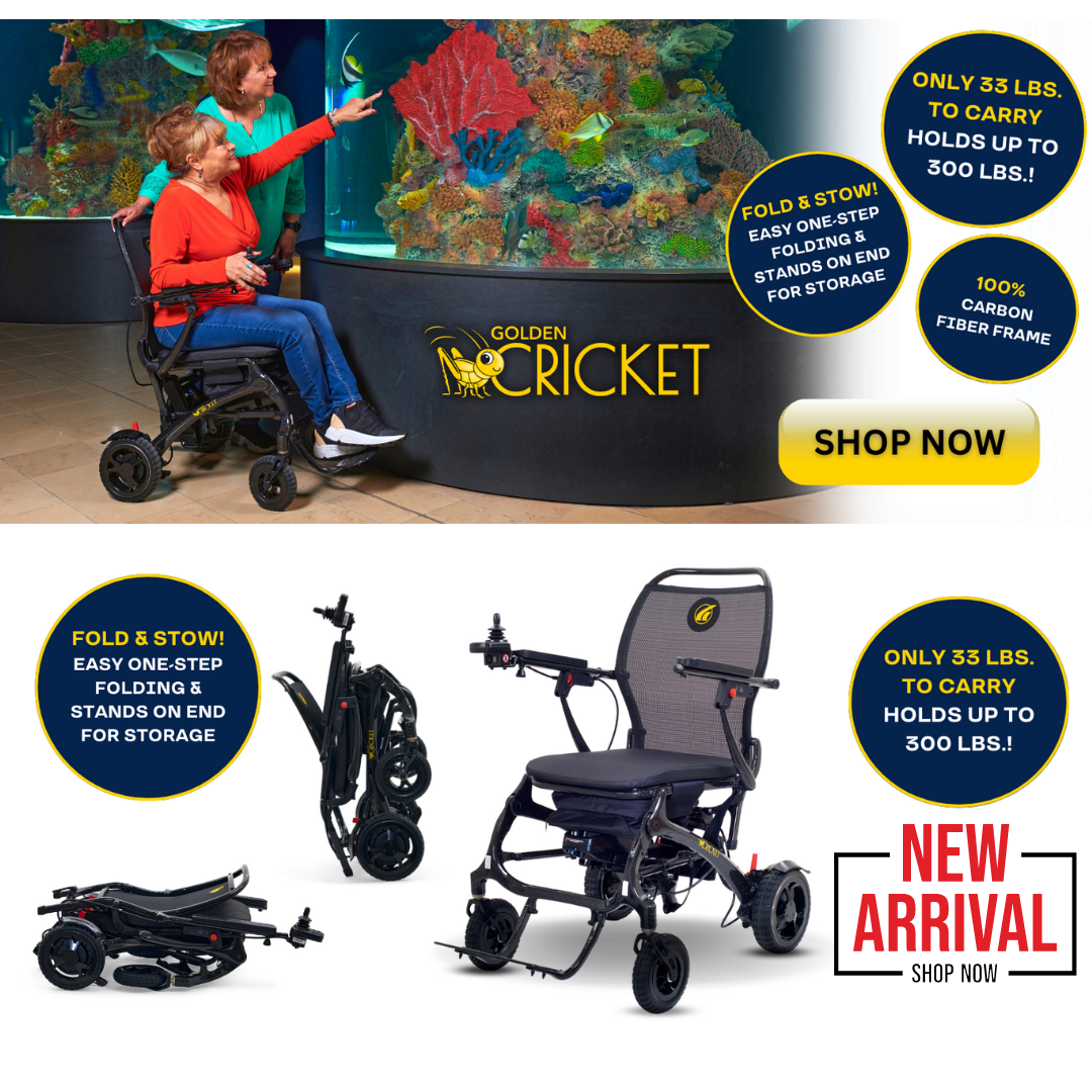 Golden Tech GP302 Cricket Carbon Fiber Foldable Travel Power Wheelchair - primehubstore.shop Power Chairs