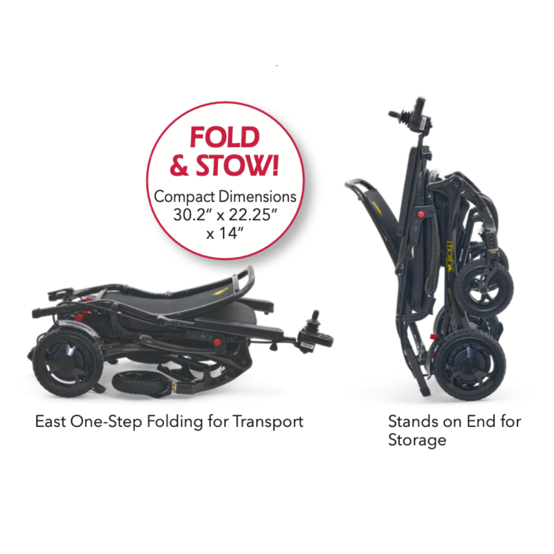 Golden Tech GP302 Cricket Carbon Fiber Foldable Travel Power Wheelchair - primehubstore.shop Power Chairs