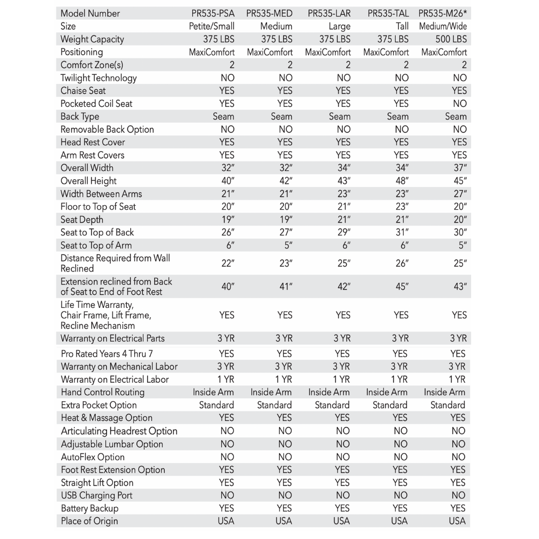 Golden Tech PR535 Extra Wide 27" MaxiComforter Power Lift Recliner - primehubstore.shop Recliners