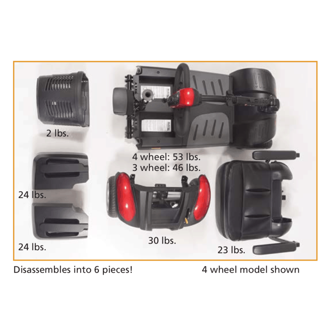 Golden Tech GB148D BuzzAround EX Extreme 4-Wheel Heavy Duty Long Range Travel Scooter - primehubstore.shop Scooters