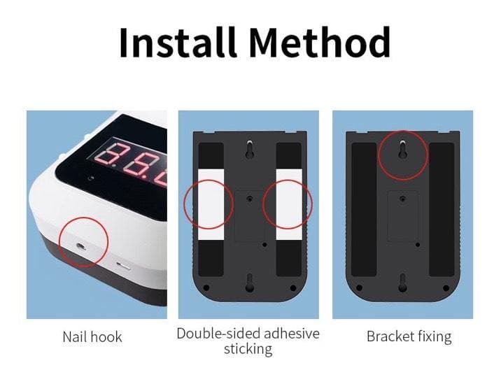 K3 Non-Contact Hands-Free Infrared Wall Digital Thermometer w/ Alarm - primehubstore.shop Infrared Thermometers