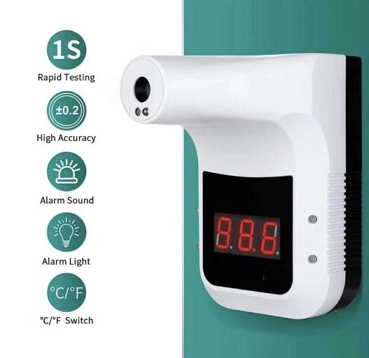 K3 Non-Contact Hands-Free Infrared Wall Digital Thermometer w/ Alarm - primehubstore.shop Infrared Thermometers