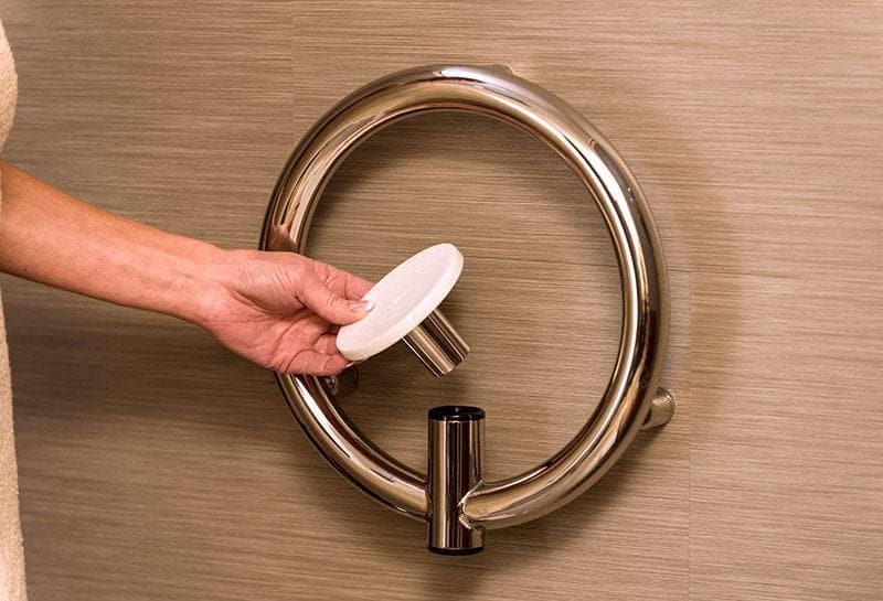Invisia Modern Soap Dish with Safety Fall Prevention Grab Ring - 500 lb Cap - primehubstore.shop Grab Bars & Safety Rails