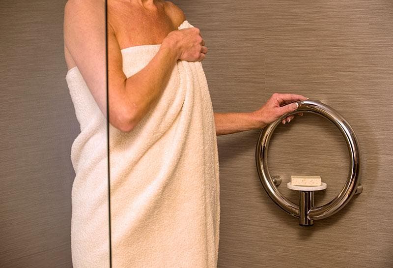 Invisia Modern Soap Dish with Safety Fall Prevention Grab Ring - 500 lb Cap - primehubstore.shop Grab Bars & Safety Rails