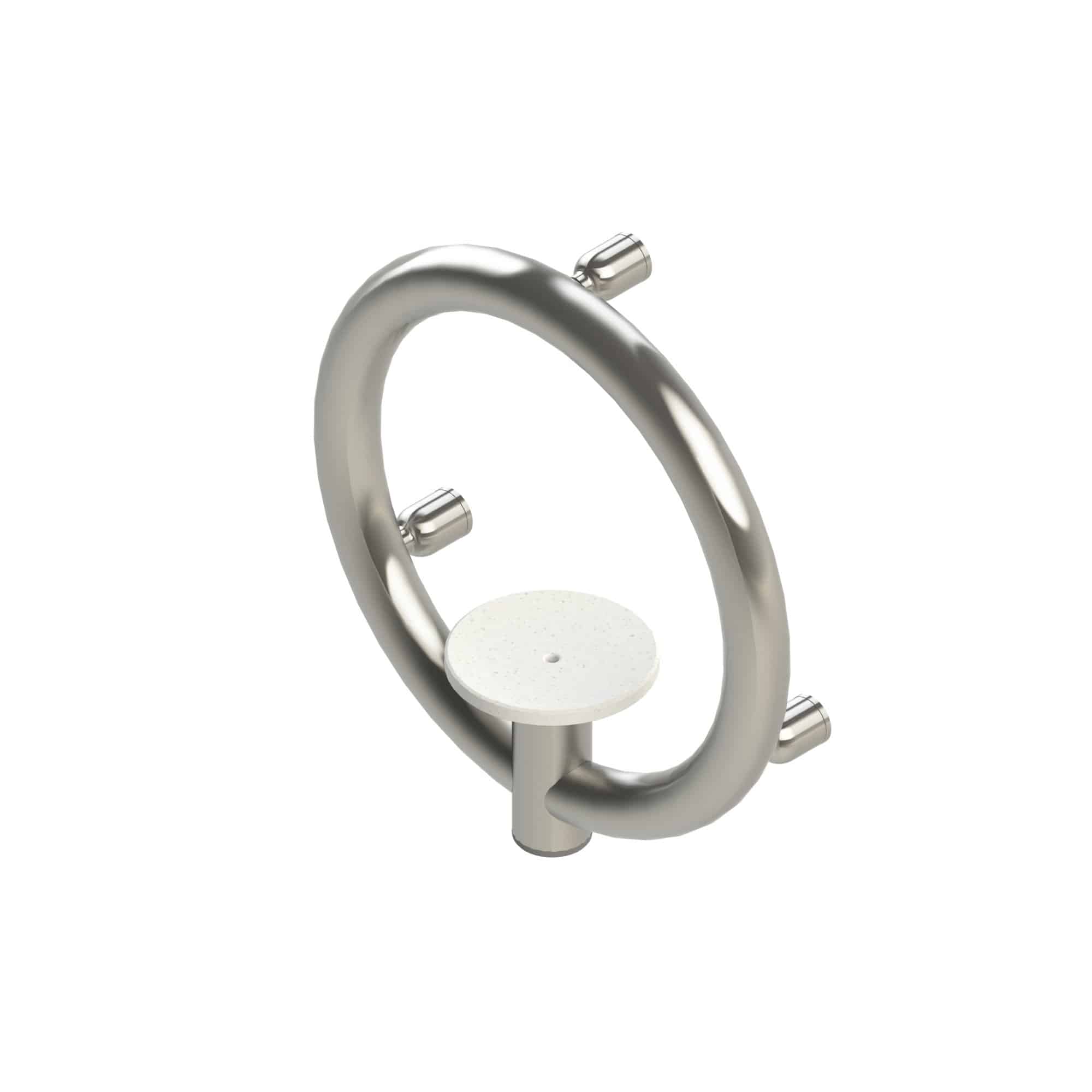Invisia Modern Soap Dish with Safety Fall Prevention Grab Ring - 500 lb Cap - primehubstore.shop Grab Bars & Safety Rails