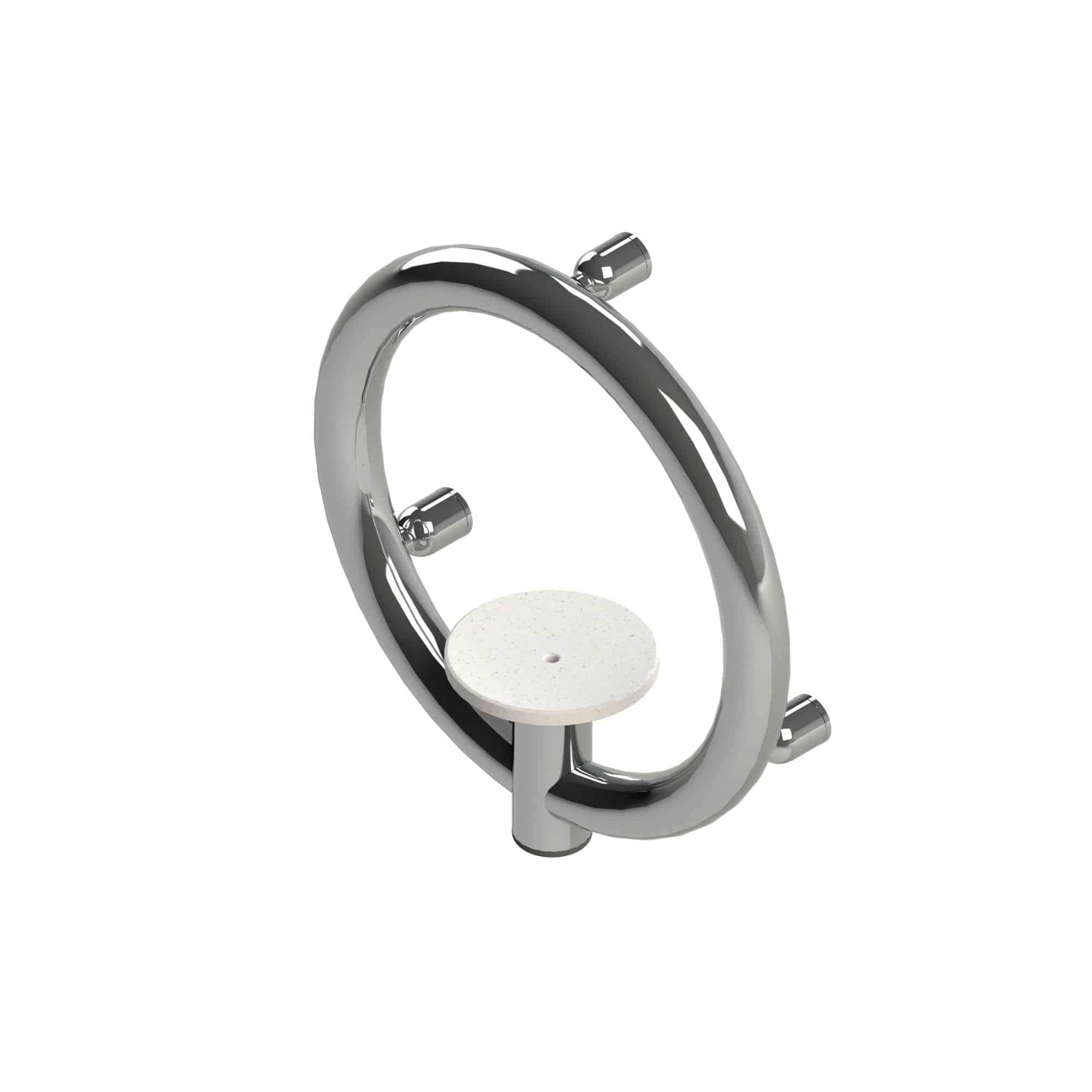 Invisia Modern Soap Dish with Safety Fall Prevention Grab Ring - 500 lb Cap - primehubstore.shop Grab Bars & Safety Rails