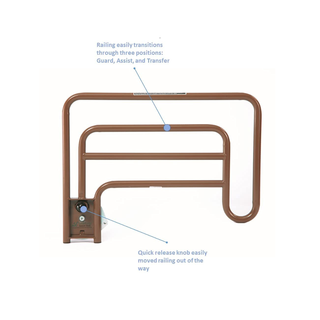Invacare Bed Rails - Fits HomeCare and Hospital Beds - Sold as a Pair - primehubstore.shop Bed Rails