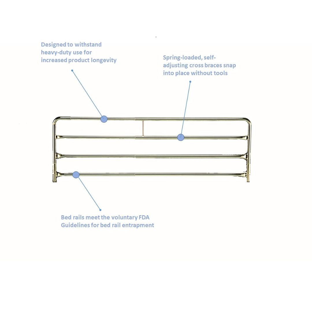 Invacare Bed Rails - Fits HomeCare and Hospital Beds - Sold as a Pair - primehubstore.shop Bed Rails