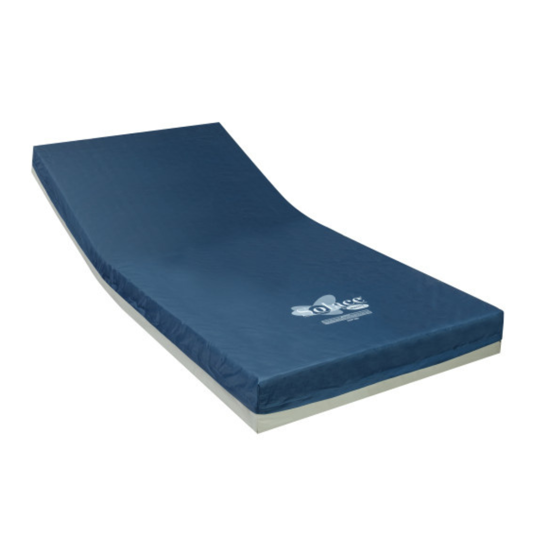 Invacare Full Electric Homecare Bed Packages - Rail and Mattress Options - Mattress in raised position