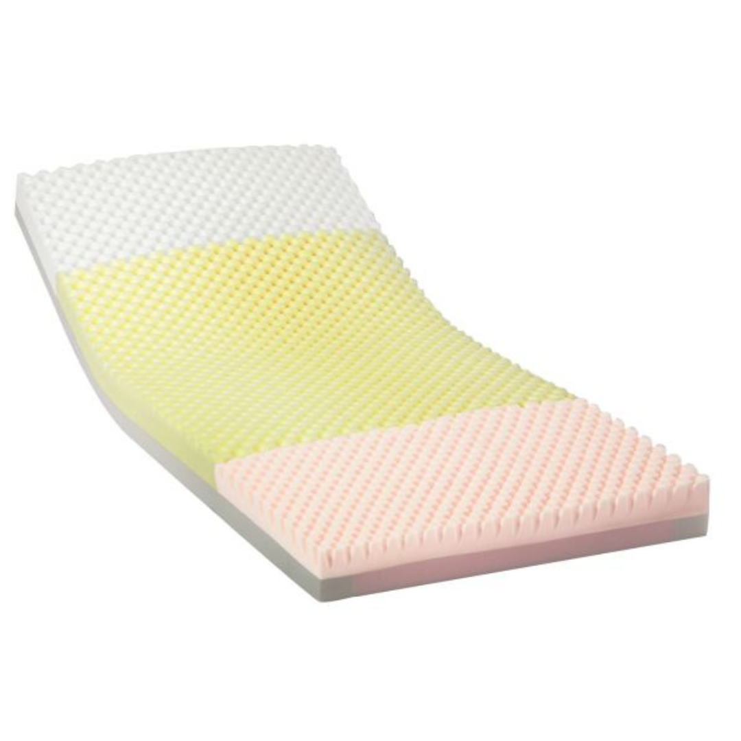 Invacare Full Electric Homecare Bed Packages - Rail and Mattress Options - Mattress without cover in raised position