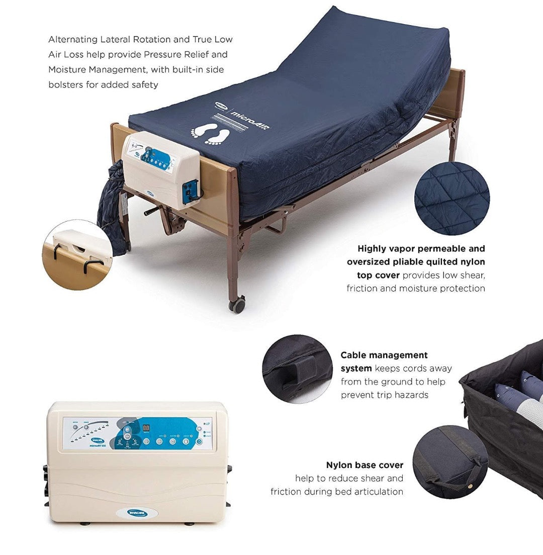 Invacare MicroAIR Lateral Rotation Bariatric Low Air Loss Mattress System - primehubstore.shop Mattresses