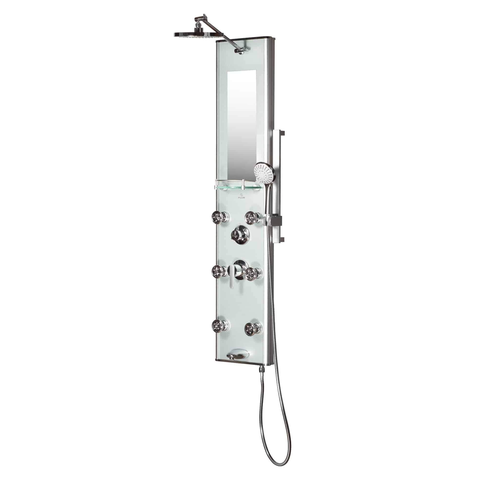 Pulse Shower Spa Kihei II Luxury System with Silver Glass and Chrome Hardware - primehubstore.shop Shower Systems